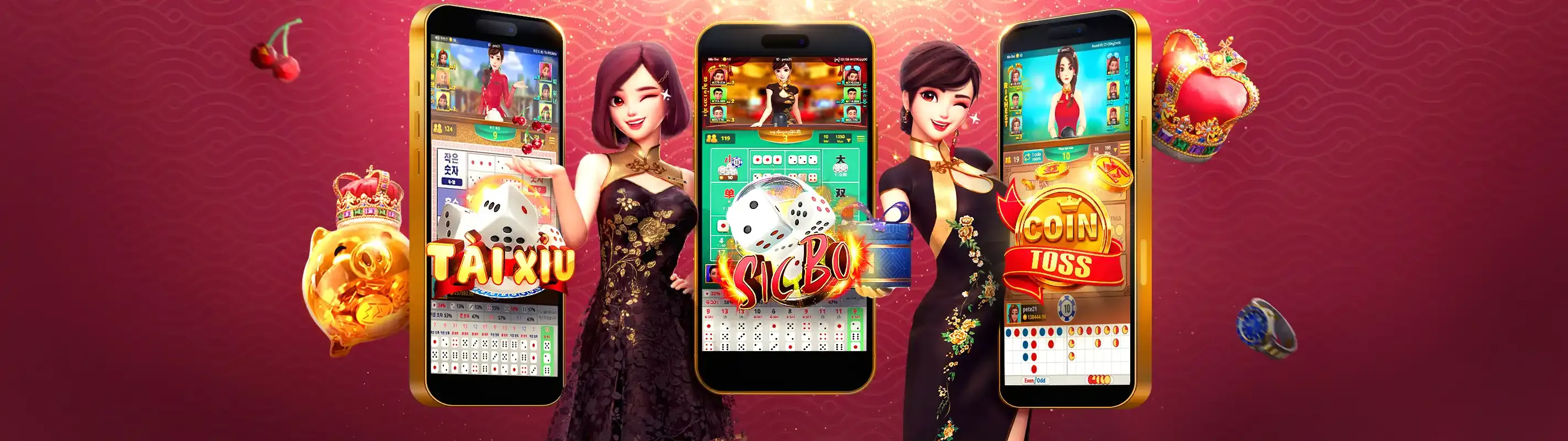 Bàn cờ bạc trực tuyến với các biểu tượng trò chơi casino, cá cược thể thao và logo VN58